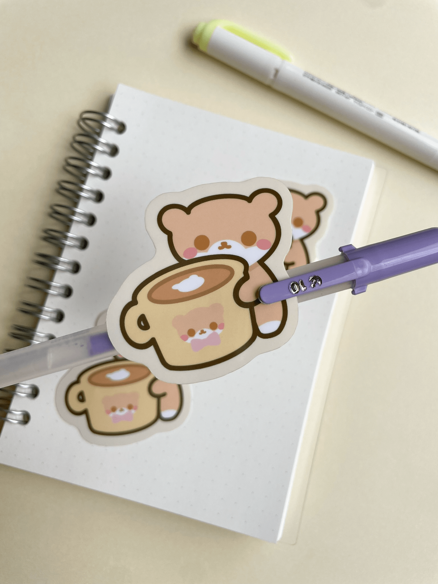 Kuppochino Cafe Bear Cafe Sticker Bundle