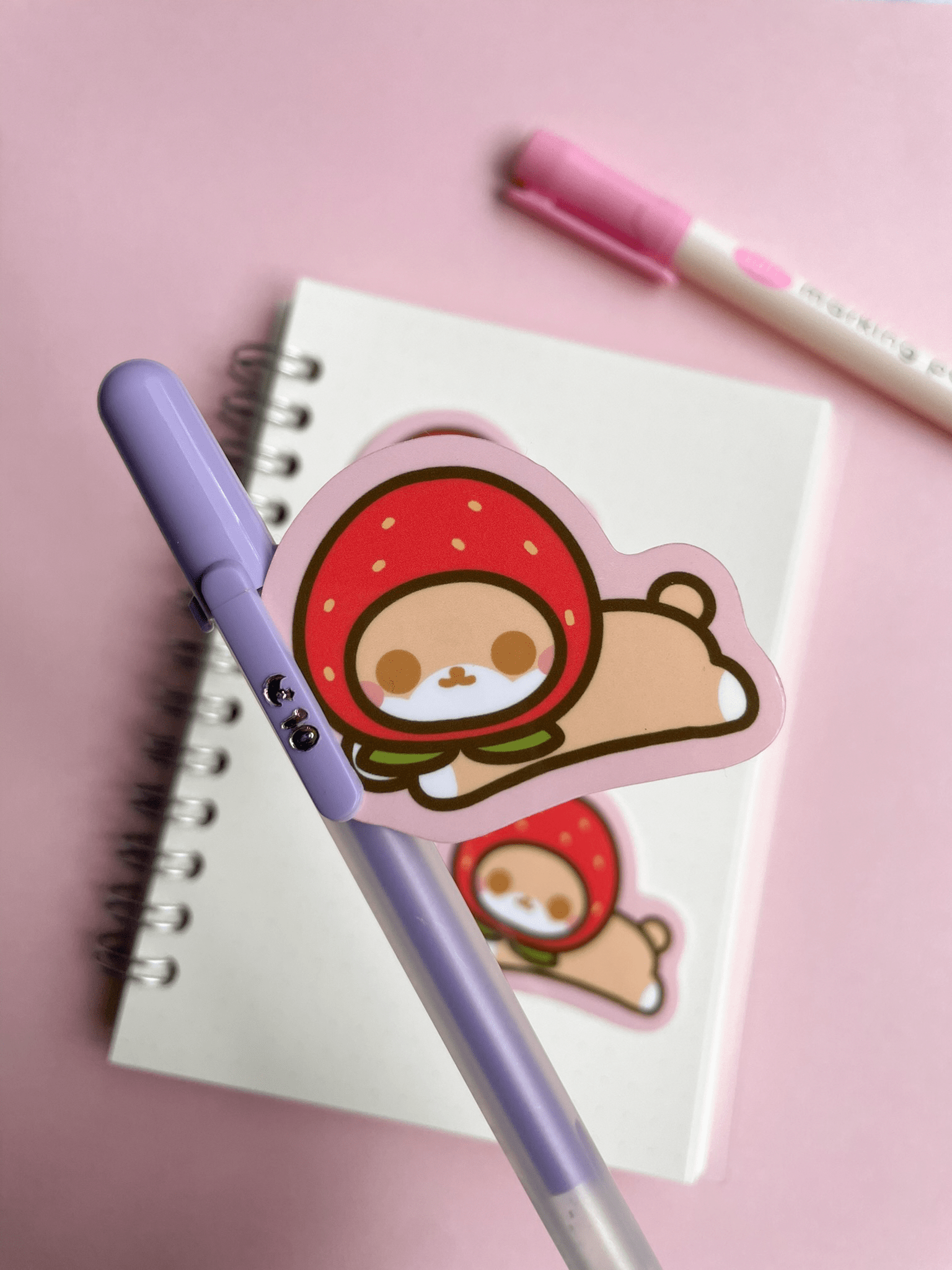 Kuppochino Cafe Cosy Strawbeary Sticker