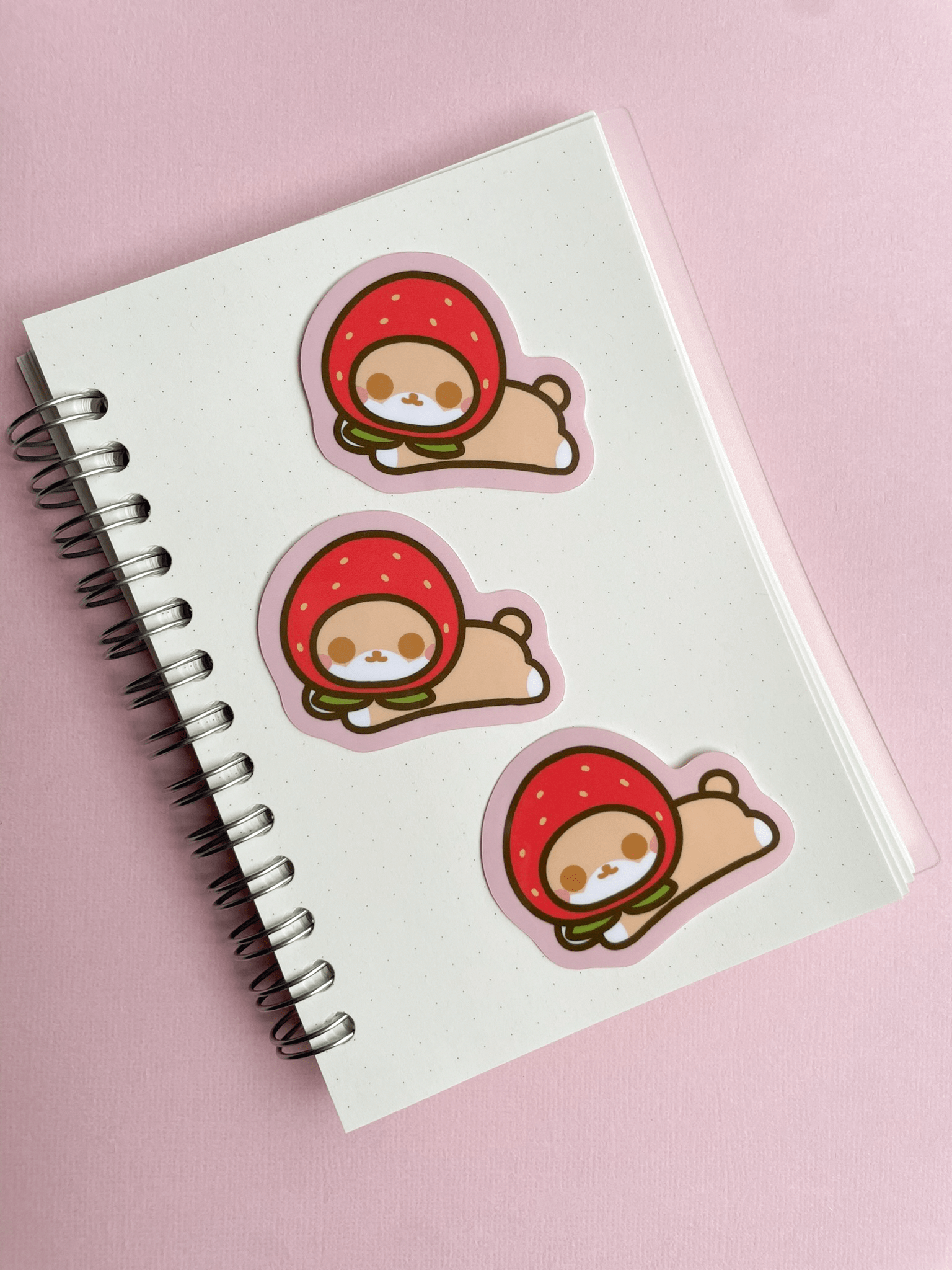 Kuppochino Cafe Cosy Strawbeary Sticker