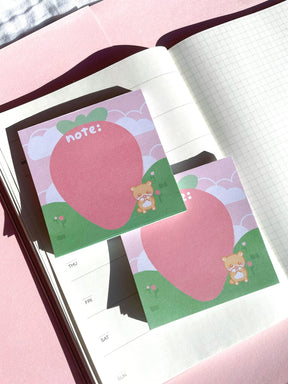 Kuppochino Cafe Strawberry Memo Pad