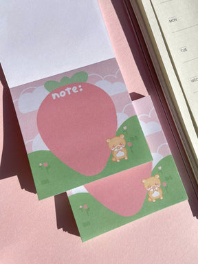 Kuppochino Cafe Strawberry Notes Memo Pad