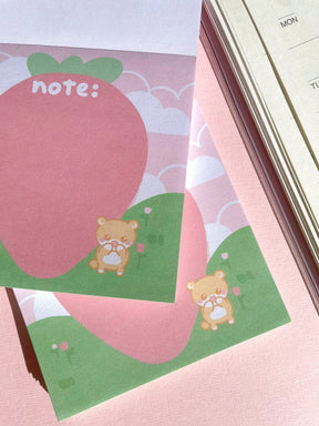 Kuppochino Cafe Strawberry Notes Memo Pad