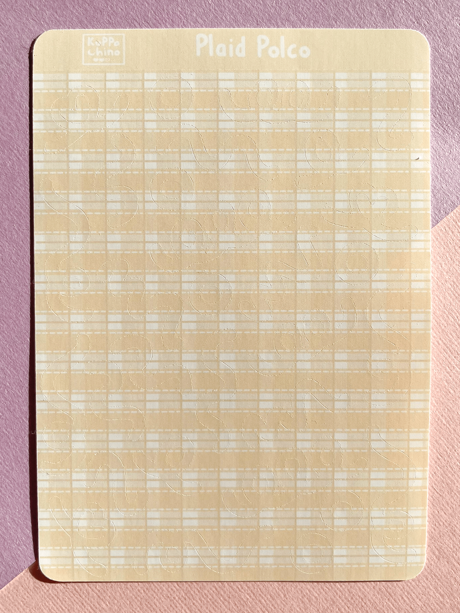 Kuppochino Cafe Cream Plaid Polco Sheet