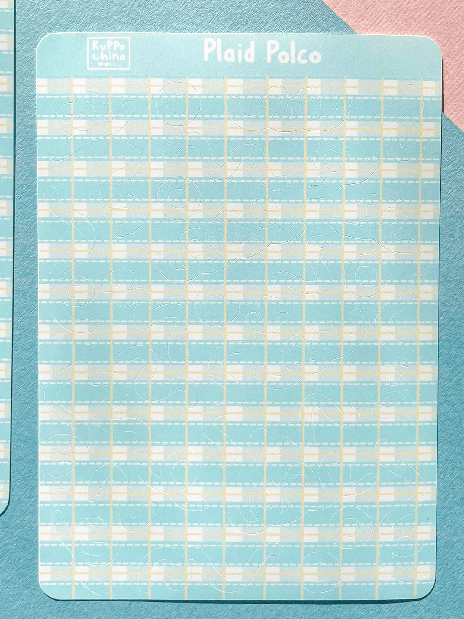 Kuppochino Cafe Dreamy Blue Plaid Polco Sheet