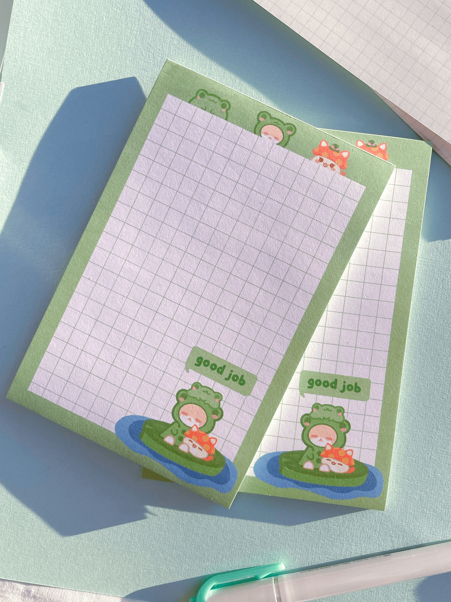 Kuppochino Cafe Froggy Memo Pad Long