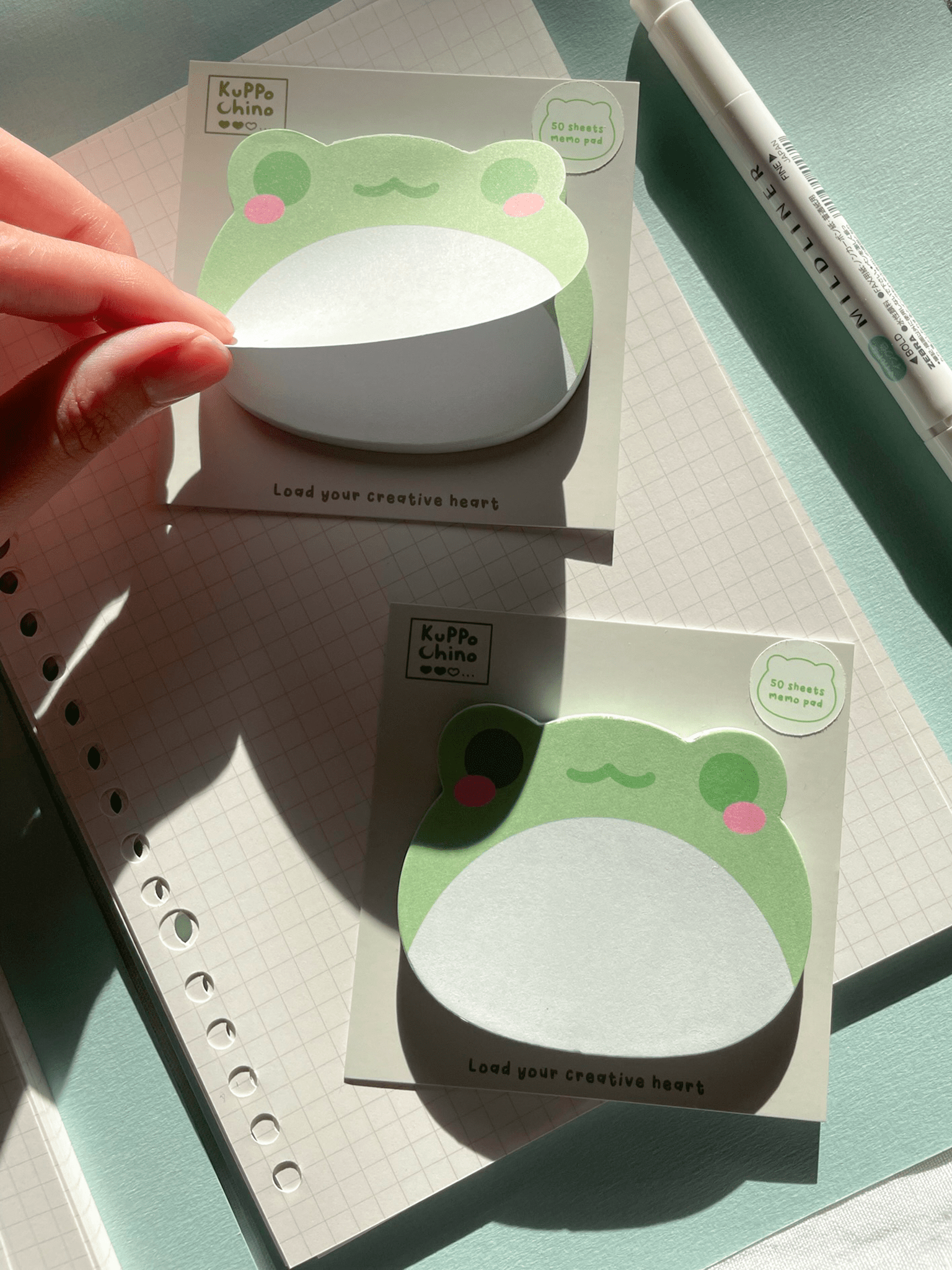 Kuppochino Cafe Froggy Shape Memo Pad