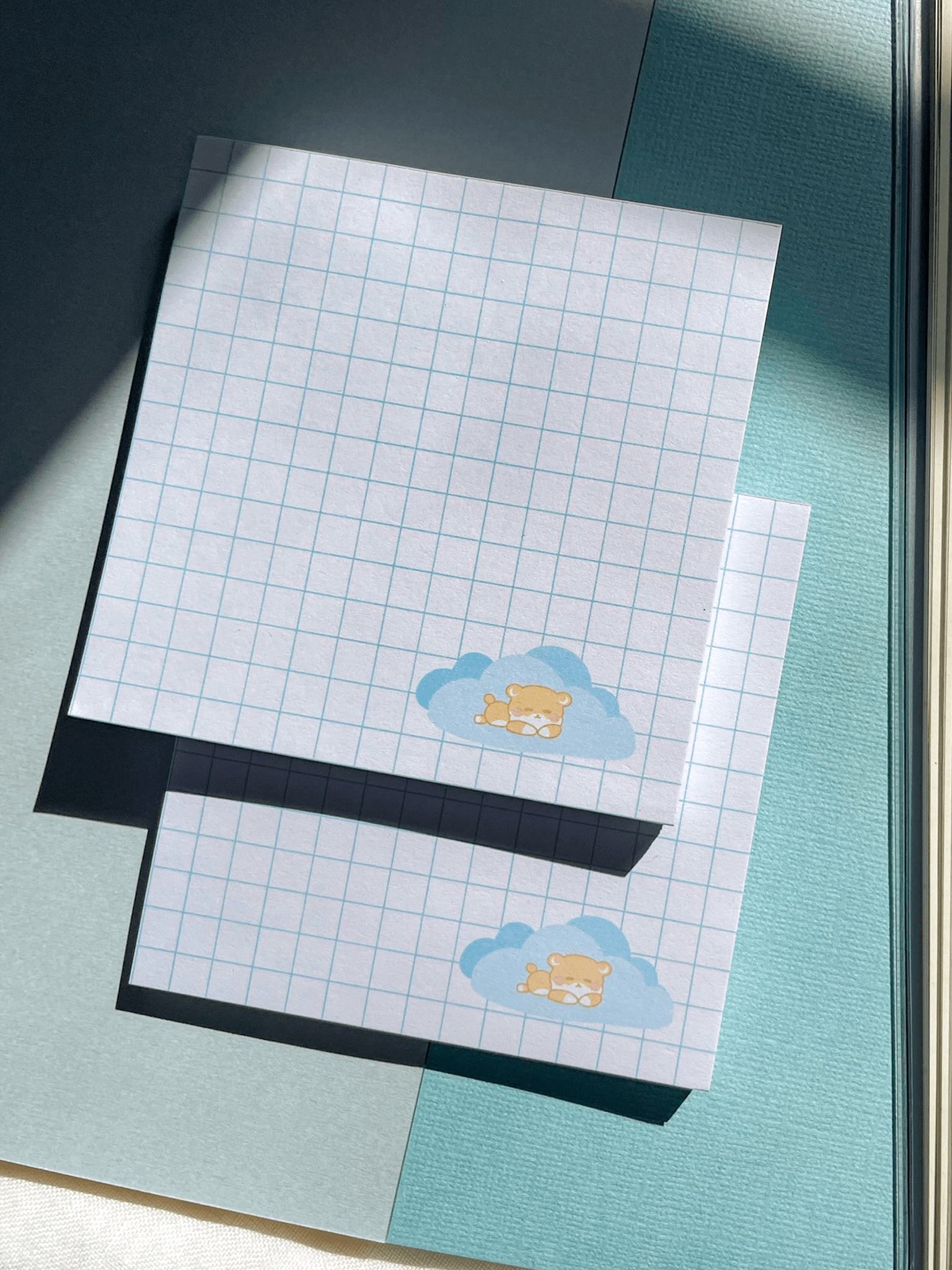 Kuppochino Cafe Sky Blue Dreams Grid Memopad